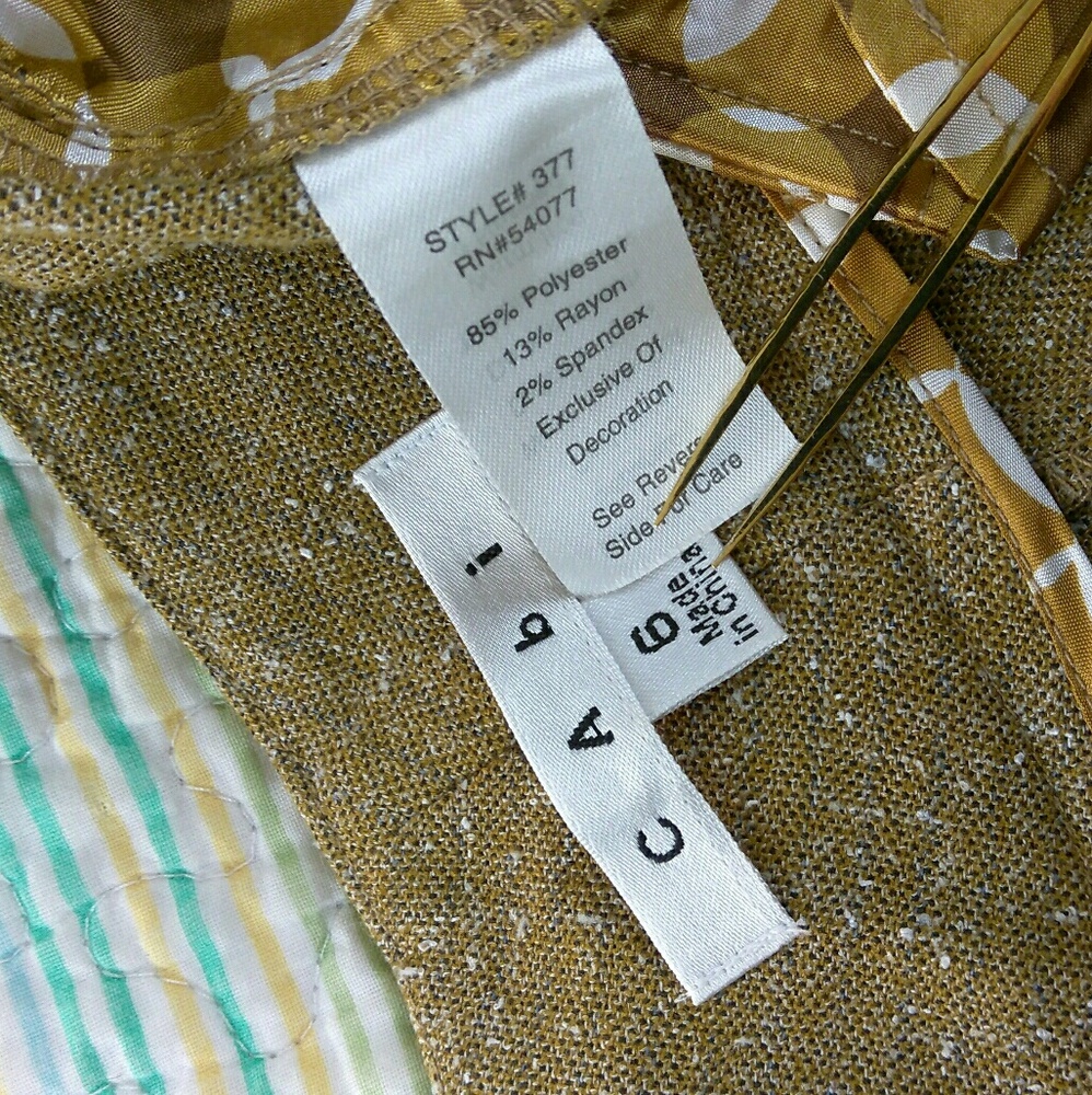 CAbi Sz 6 Tan Brown Tweed Trouser Sailor Pants - Picture 7 of 8